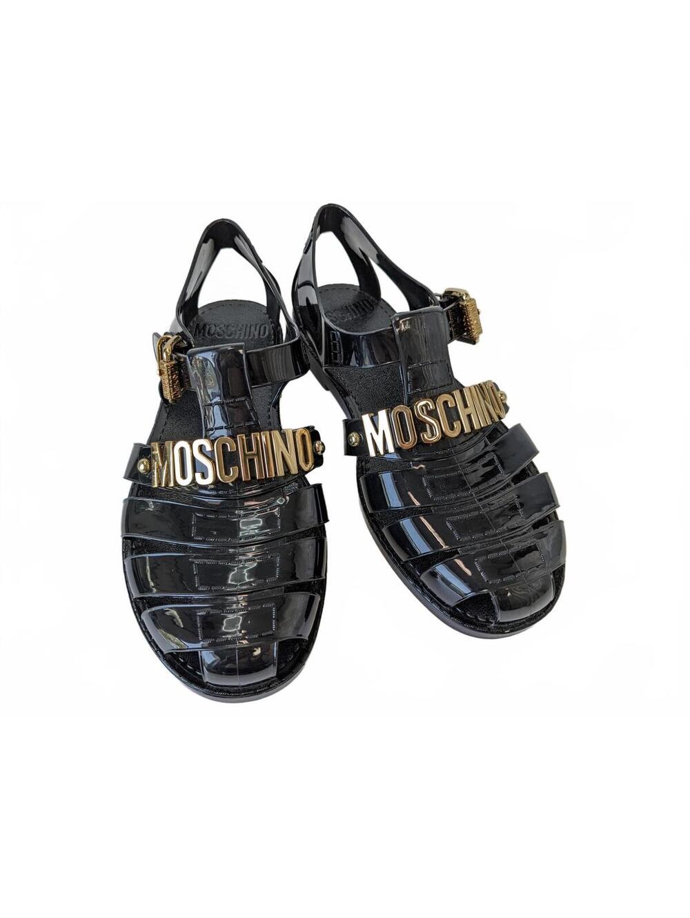 Moschino China Jelly Women Sandals US 7 Black (NEED REPAIR)
